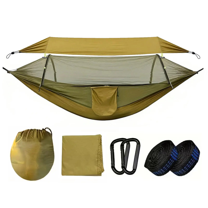Pop-Up Camping Hammock with Mosquito Net and Straps photo 8