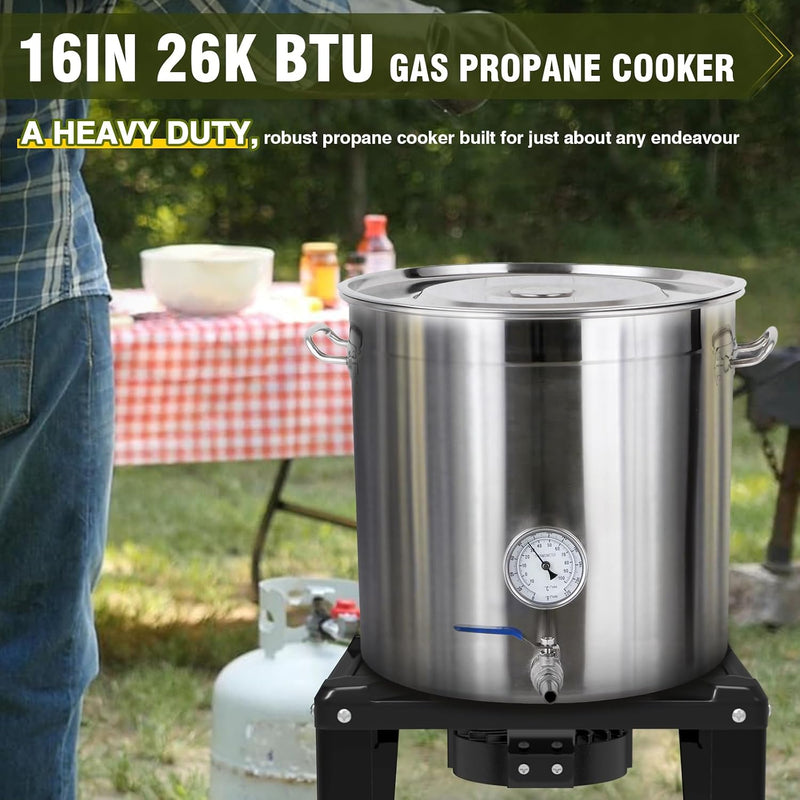 High Pressure Propane Burner with 16-Inch Steel Cooktop photo 7
