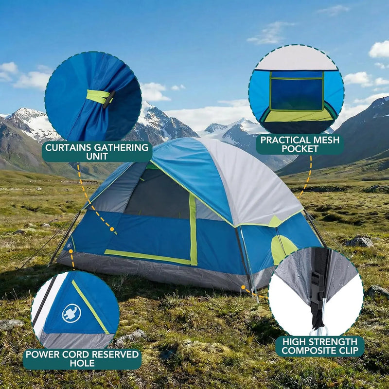 Lightweight 2 or 4 Person Dome Tent, 5.8 lb photo 8