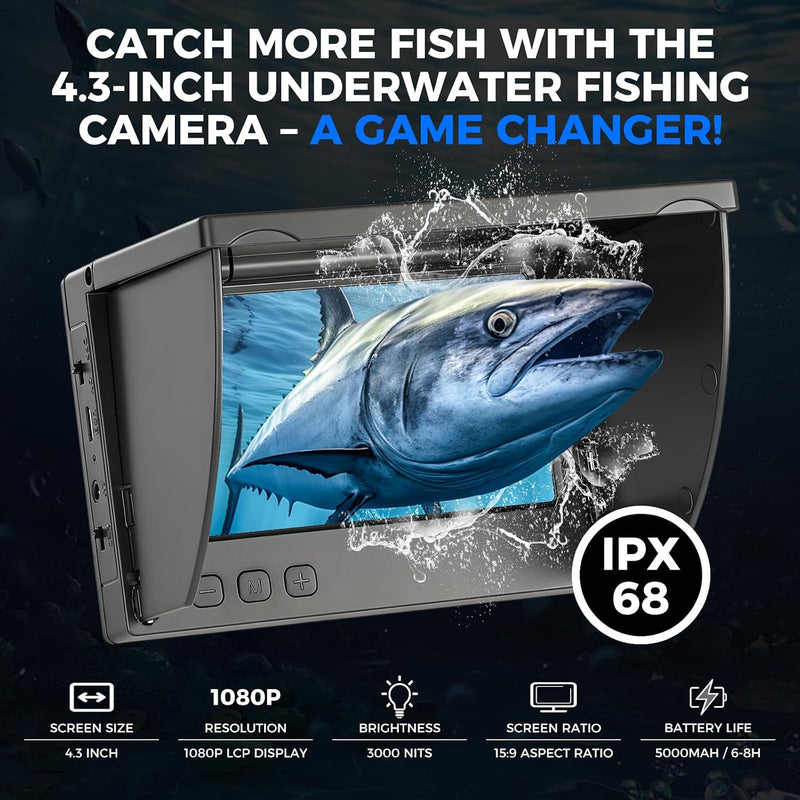 Underwater Fishing Camera with 98 ft Cable, IR Night Vision photo 2