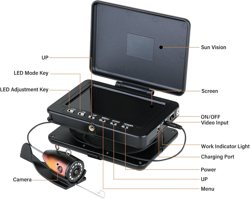 Underwater Fishing Camera with 5 inch Screen and Night Vision photo 5