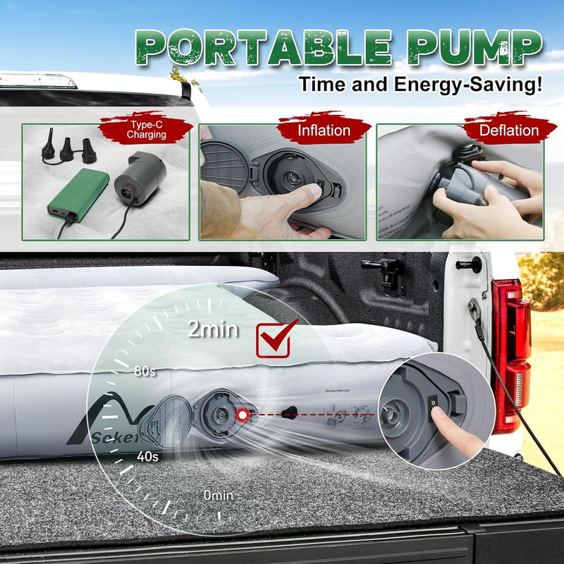 Truck Bed Air Mattress with Built-In Pump, 5.5 to 5.8 ft photo 4