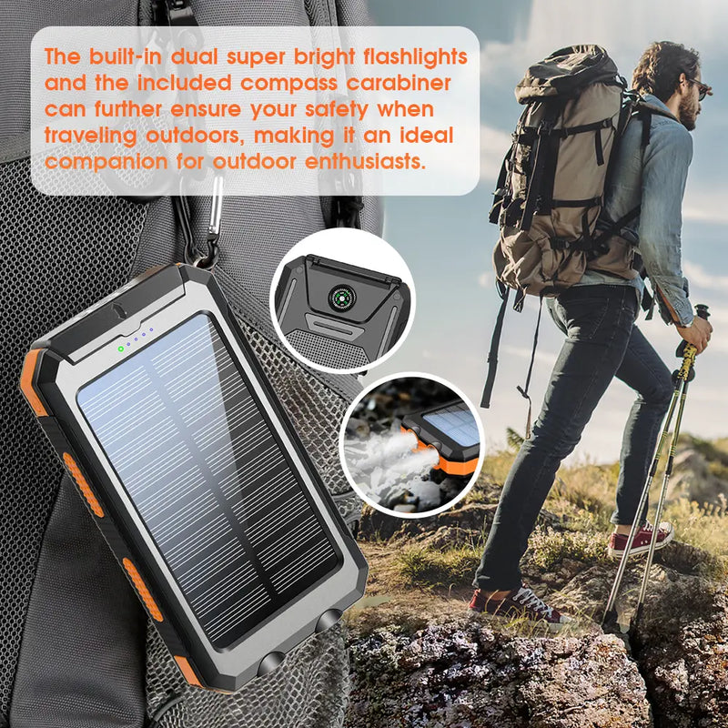 Citicr 10,000 mAh Solar Power Bank with Flashlights photo 2