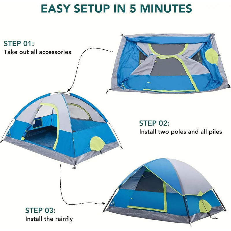 Lightweight 2 or 4 Person Dome Tent, 5.8 lb photo 9
