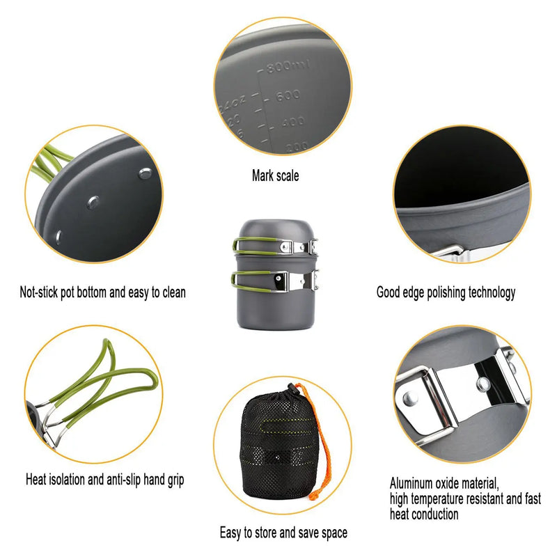 Portable Camping Cookware Set with Stove photo 4