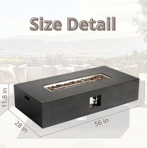 56-inch Gas Fire Pit Table photo 4