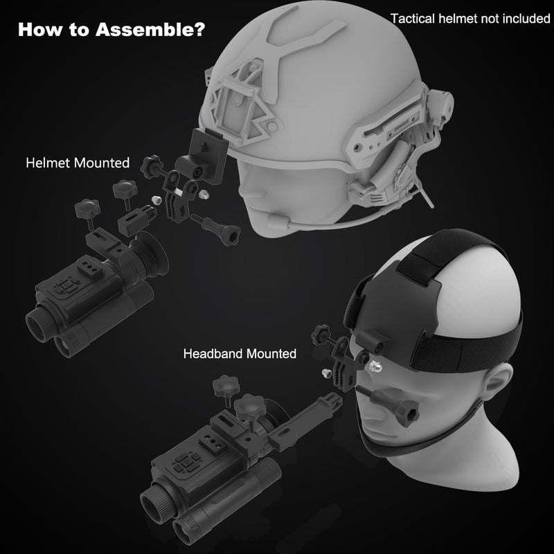Night Vision Goggles, Head and Helmet Mounted 1080p Monocular photo 4