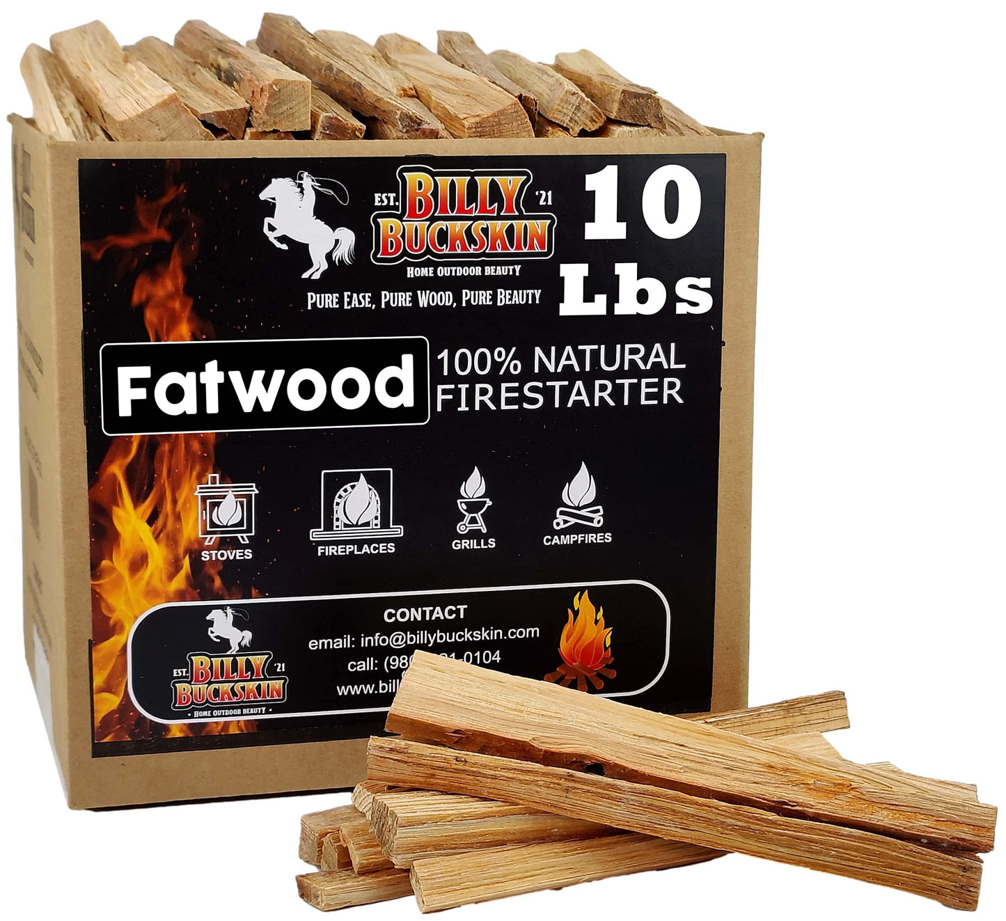 10 lbs. Fatwood Fire Starter Sticks Perfect Starters