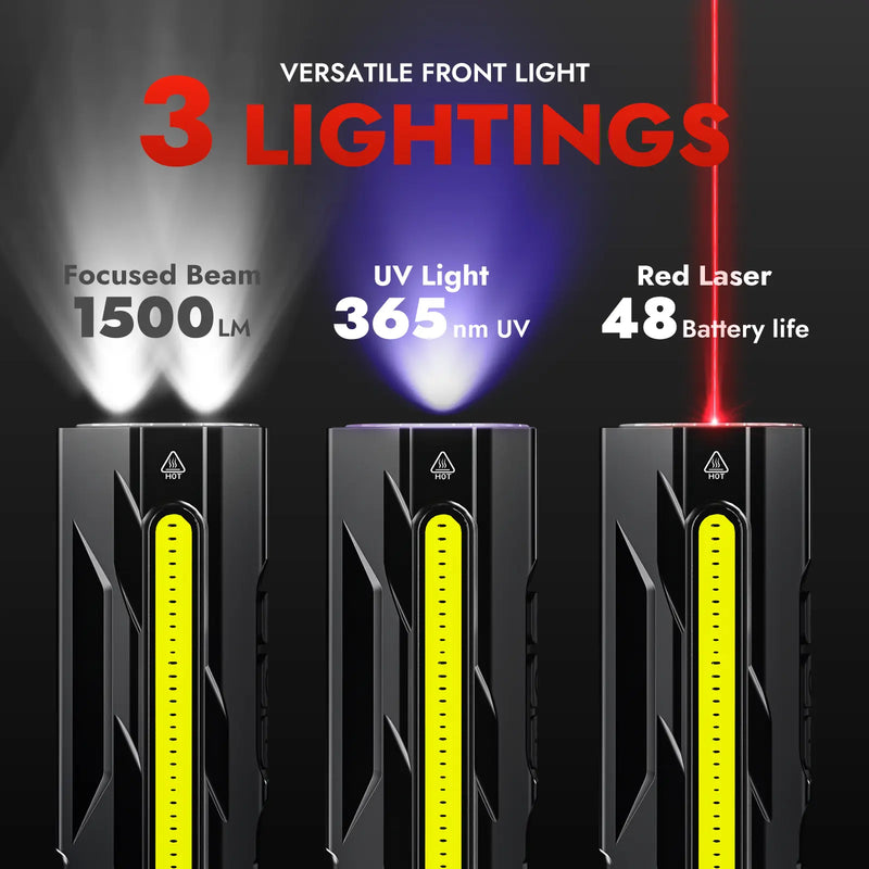 WARSUN T9 EDC Flashlight, 1500 Lumens, USB-C Rechargeable photo 3