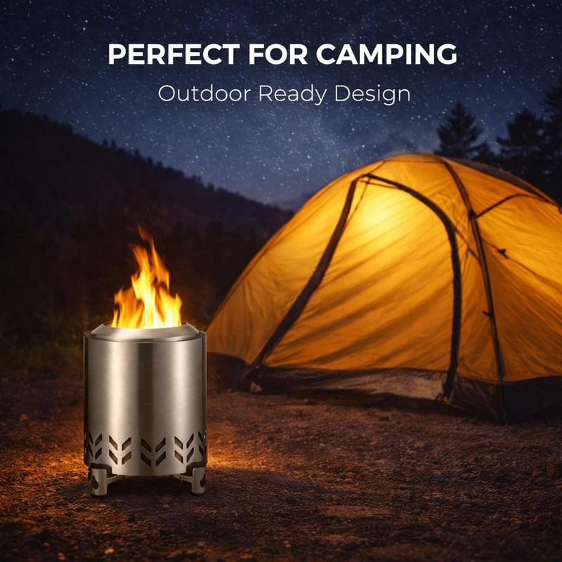 Portable Fire Pit, 7 in Double Wall 304 Stainless Fire Bowl photo 4