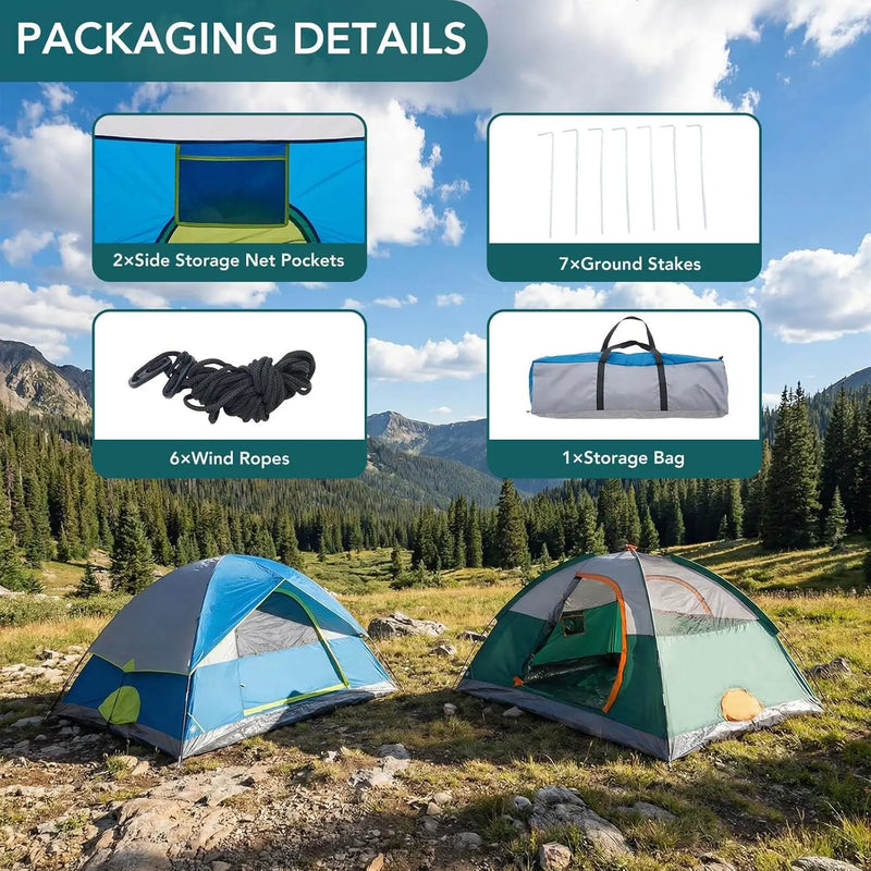 Lightweight 2 or 4 Person Dome Tent, 5.8 lb photo 7