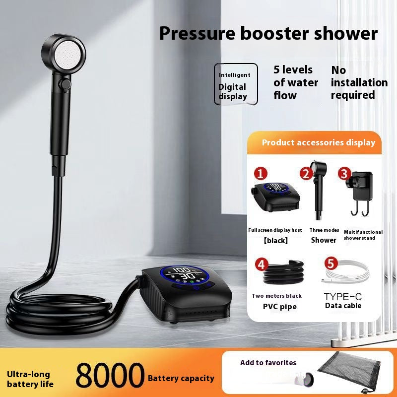 Portable Camping Shower, Rechargeable USB-C Pump photo 6