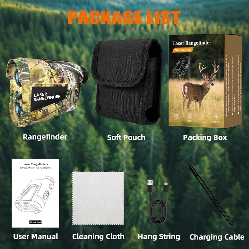 Hunting Laser Rangefinder 1000 Yards with Slope, 6X Magnification photo 9