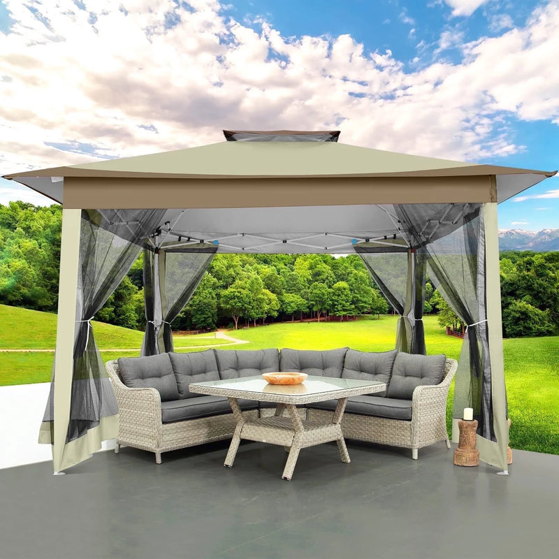 12x12 Pop Up Gazebo with Mosquito Netting, Vented Top Canopy photo 4