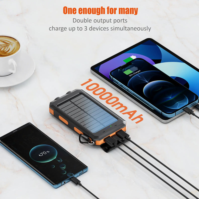 Citicr 10,000 mAh Solar Power Bank with Flashlights photo 3