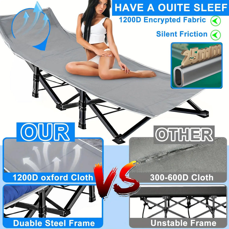 Folding Double Camping Daybed Lounger with Cushion photo 5