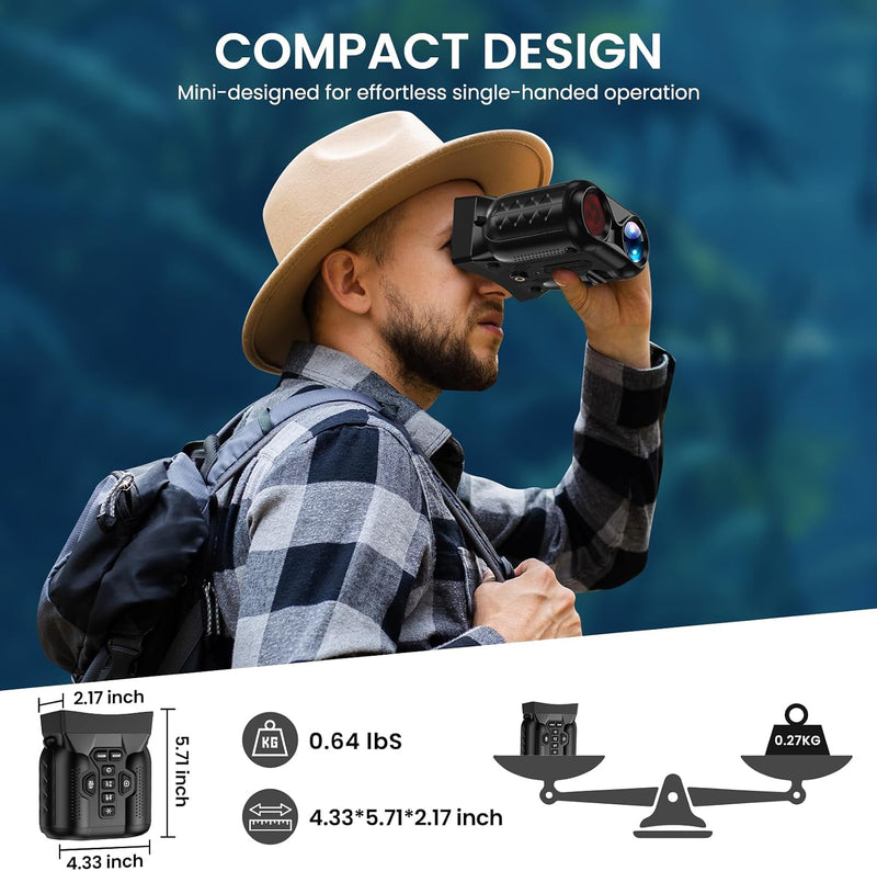 Night Vision Binoculars for Adults, 4K Video, 1000 ft Range photo 2