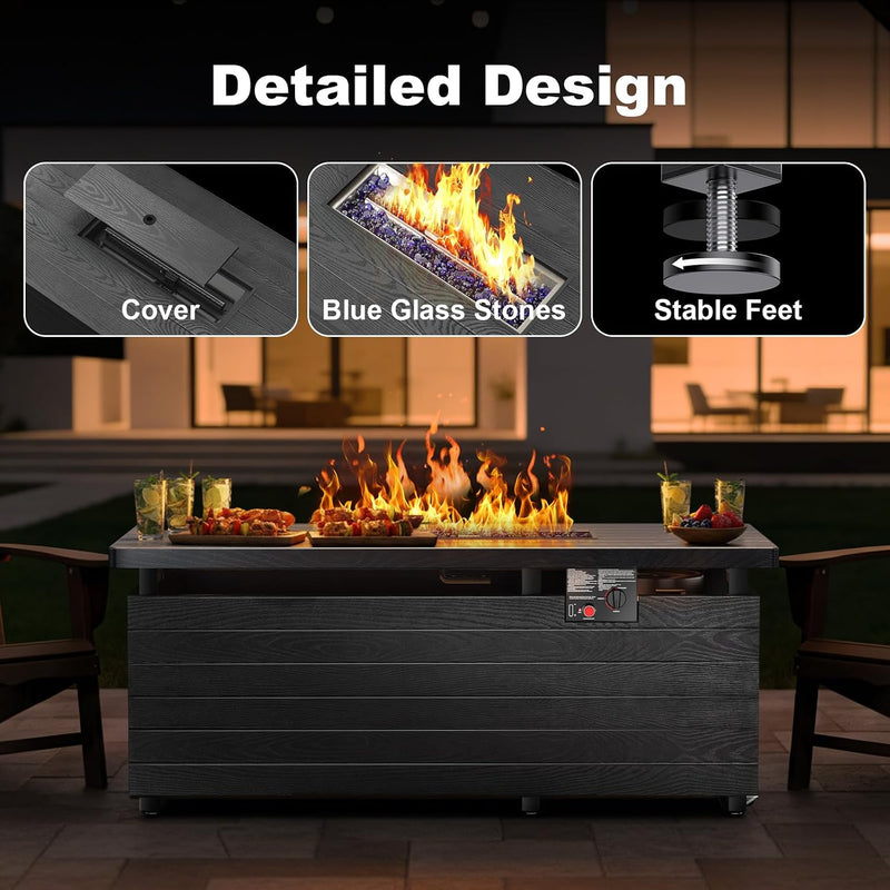51 Inch Outdoor Propane Fire Pit Table, 50,000 BTU photo 5