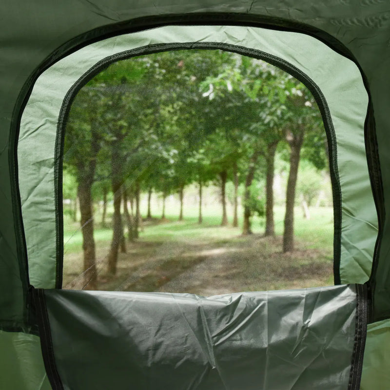 Outsunny Folding Camping Cot Set with Tent and Sleeping Bag photo 5