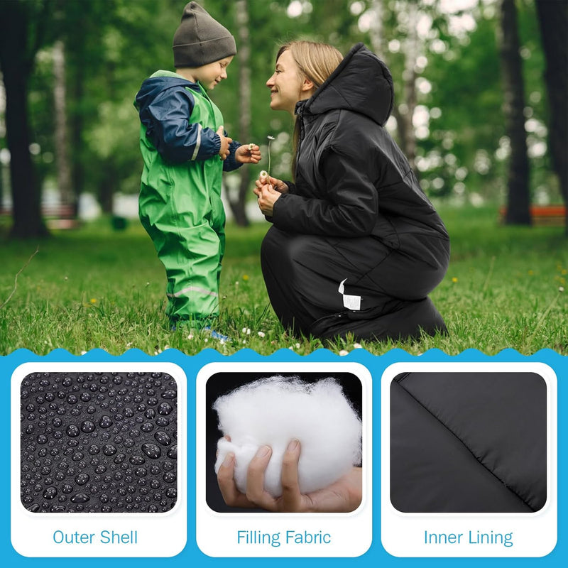 0 Degree Wearable Sleeping Bag with Hood, 74 in for Adults photo 6