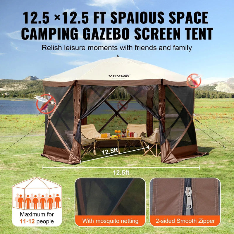 6-Sided Pop-Up Screen Gazebo, 6 to 12.5 ft photo 8