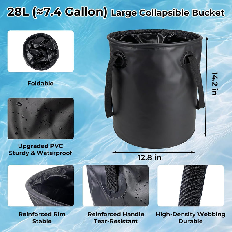 Portable Camping Shower Kit with 1500W Heater and Tent photo 7