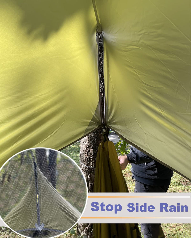 Camping Hammock with Bug Net and Rain Fly, Single or Double photo 16