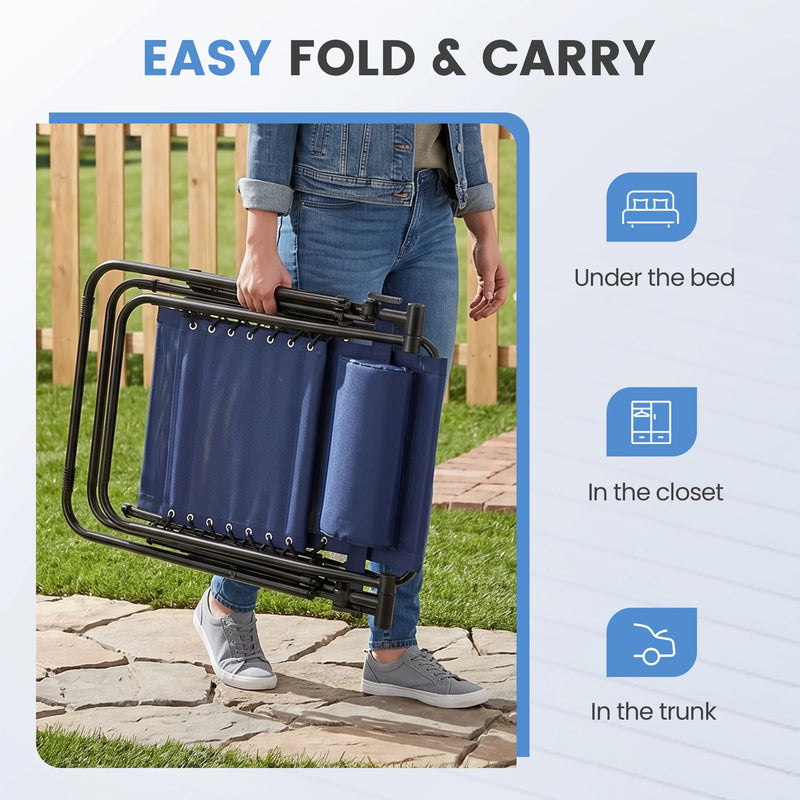 Zero Gravity Camping Chairs, 2 Pack with Cup Holder Trays photo 4