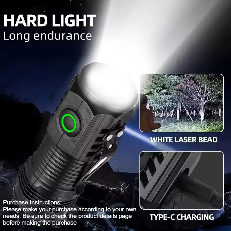 Mini Tactical Flashlight, 3-Core LED Rechargeable photo 2