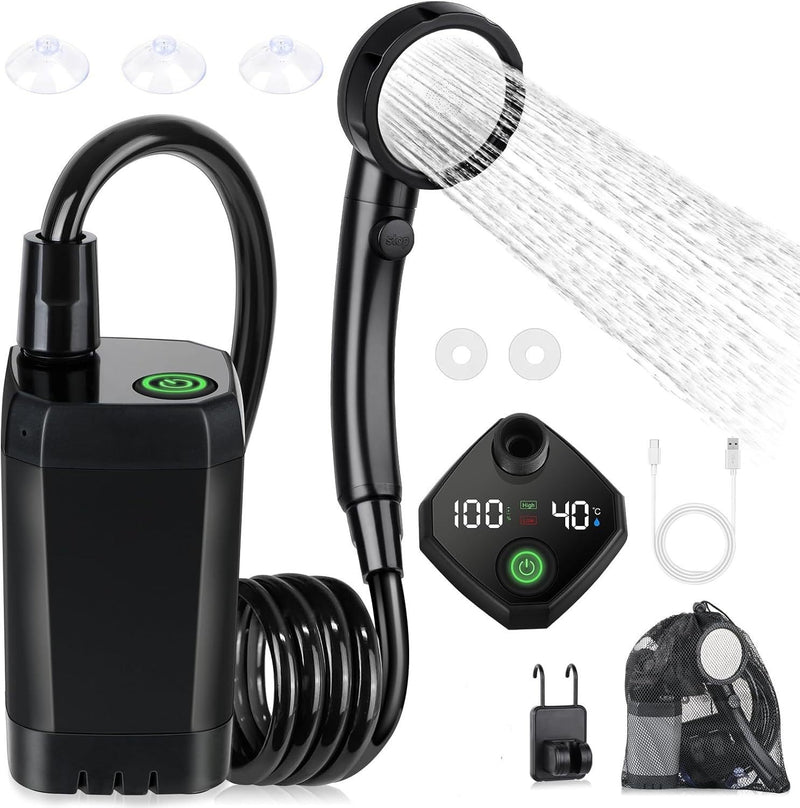 Portable Camping Shower, Rechargeable USB-C Pump photo 4