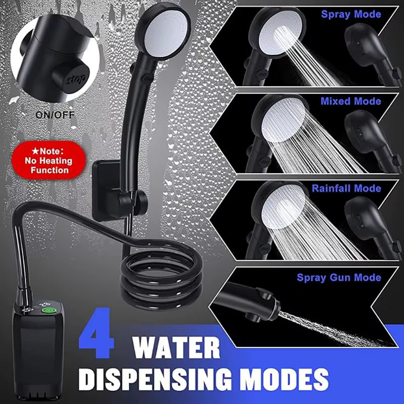 Rechargeable Portable Camping Shower with Pump photo 4