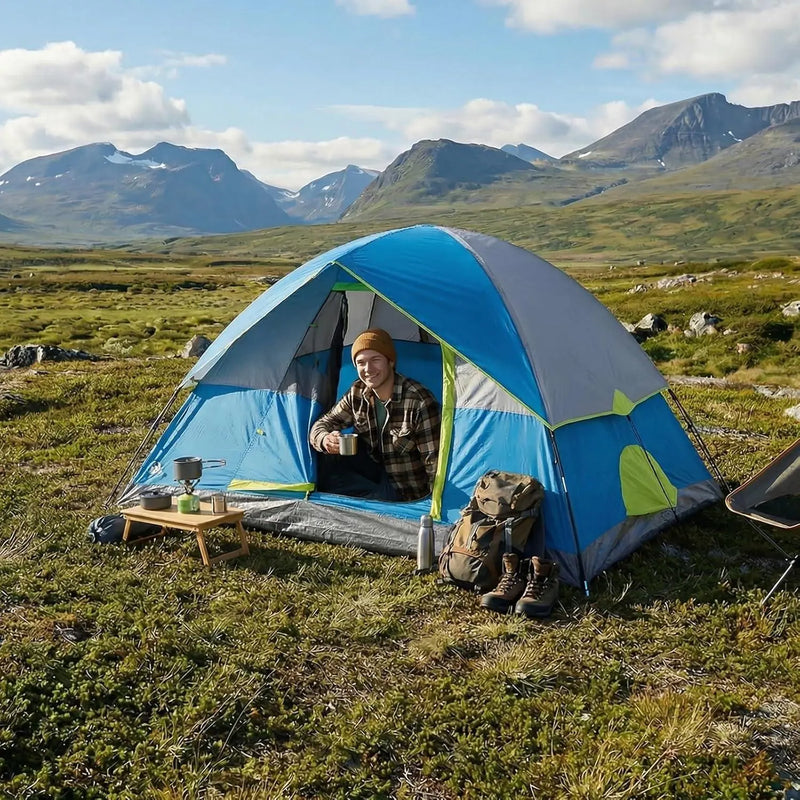 Lightweight 2 or 4 Person Dome Tent, 5.8 lb photo 3