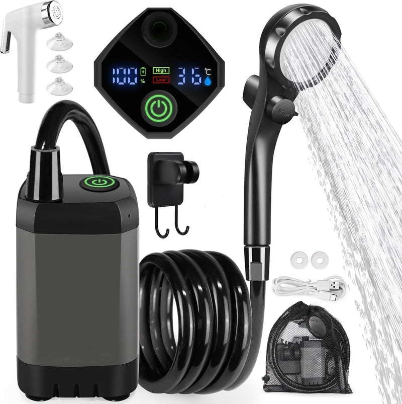 Portable Camping Shower, Rechargeable USB-C Pump photo 2