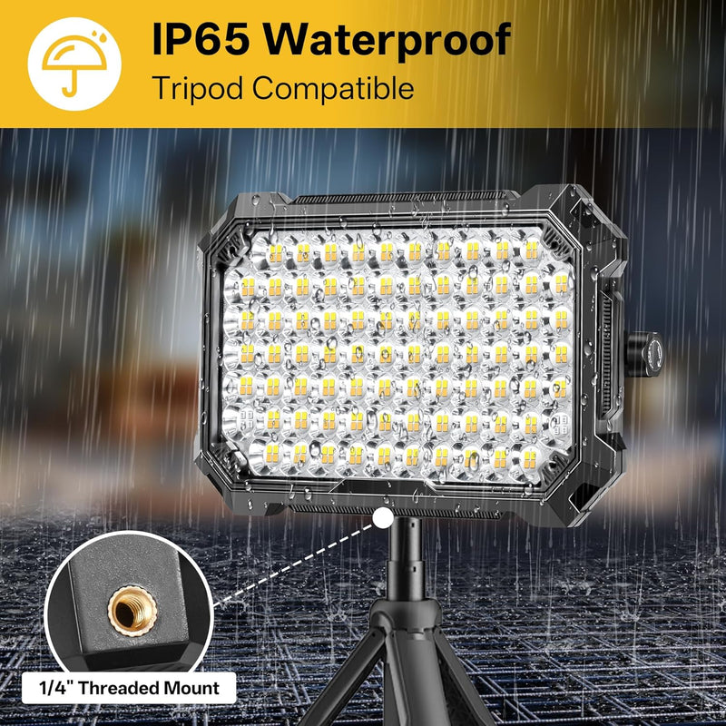 Rechargeable LED Work Light, 10,000 Lumens, 13000mAh Power Bank photo 6
