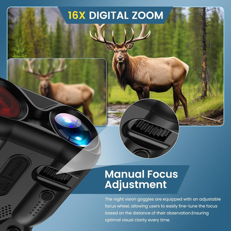 Night Vision Binoculars for Adults, 4K Video, 1000 ft Range photo 3