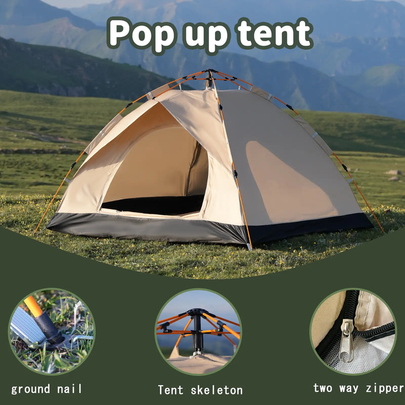 1-Second Quick-Open Dome Tent, 2 to 3 Person photo 2