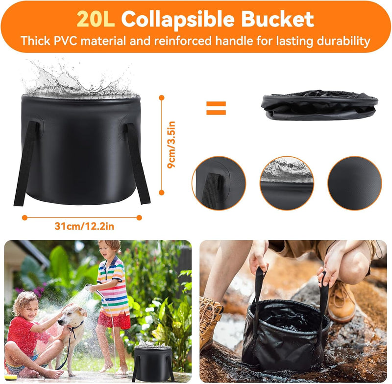 Portable Camping Shower with Heater, 7800mAh Rechargeable Pump photo 7