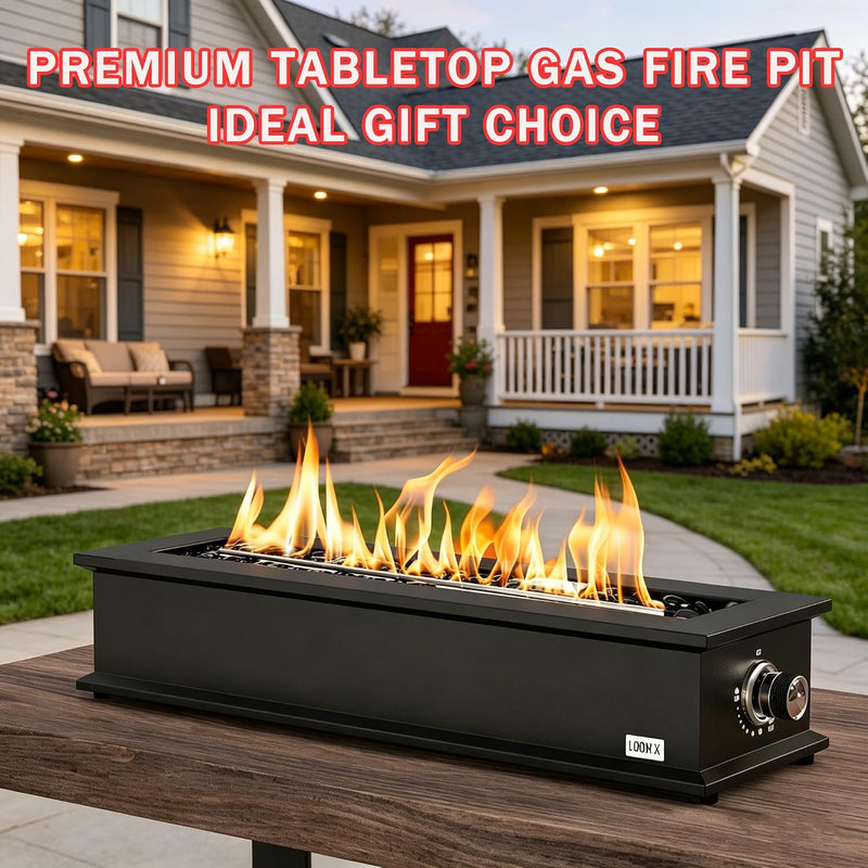 28 Inch Propane Fire Pit, 40,000 BTU with Hose and Covers photo 8