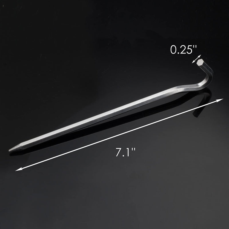 Aluminium Tent Pegs with Hook, 7 in photo 3
