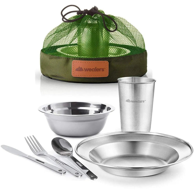 Stainless Steel Camping Mess Kit Dish Set photo 2