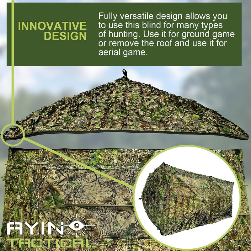 See-Through Pop Up Hunting Blind, 2-3 Person Ground Blind photo 3