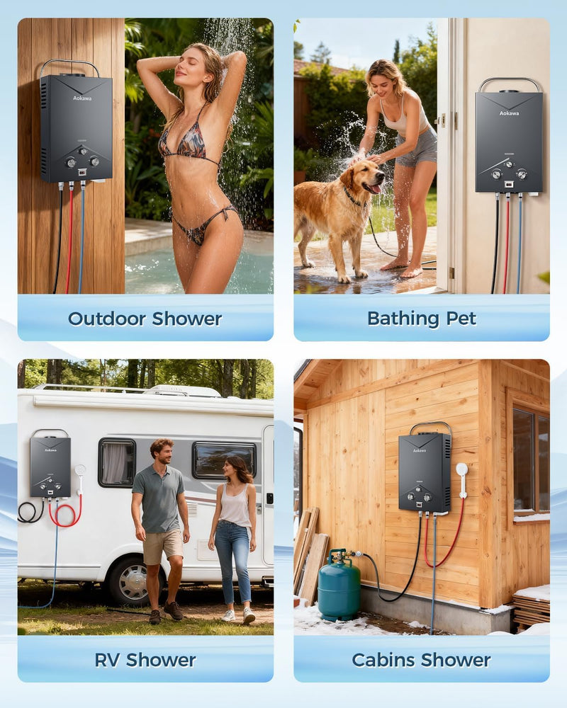 Portable Propane Tankless Water Heater with Shower Kit photo 10