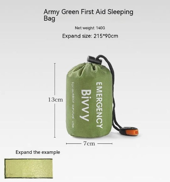 Emergency Mylar Bivvy, Sleeping Bag and Poncho Kit photo 11