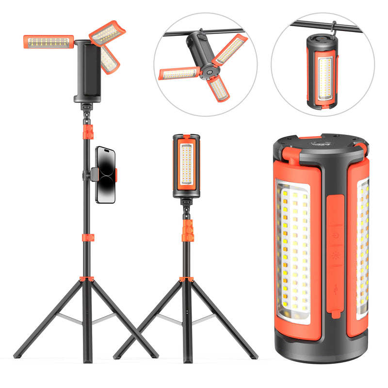 3-Head LED Camping Lantern with 10,000 mAh Power Bank photo 2