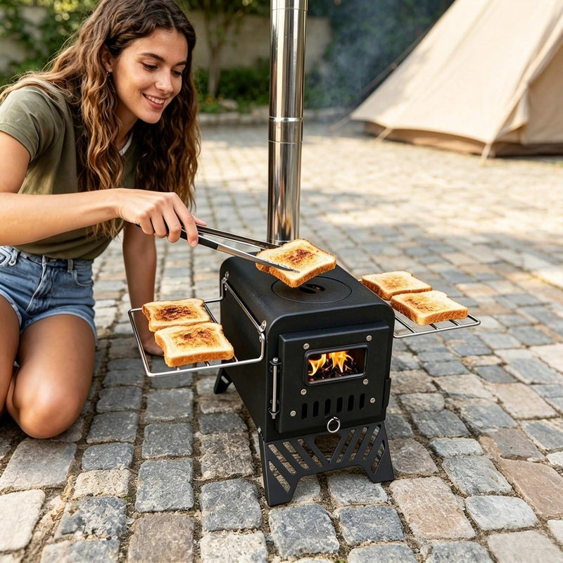 Mini Wood Stove Kit for Hot Tents with Fire Mat and Tools photo 8