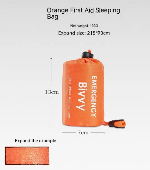 Emergency Mylar Bivvy, Sleeping Bag and Poncho Kit photo 12