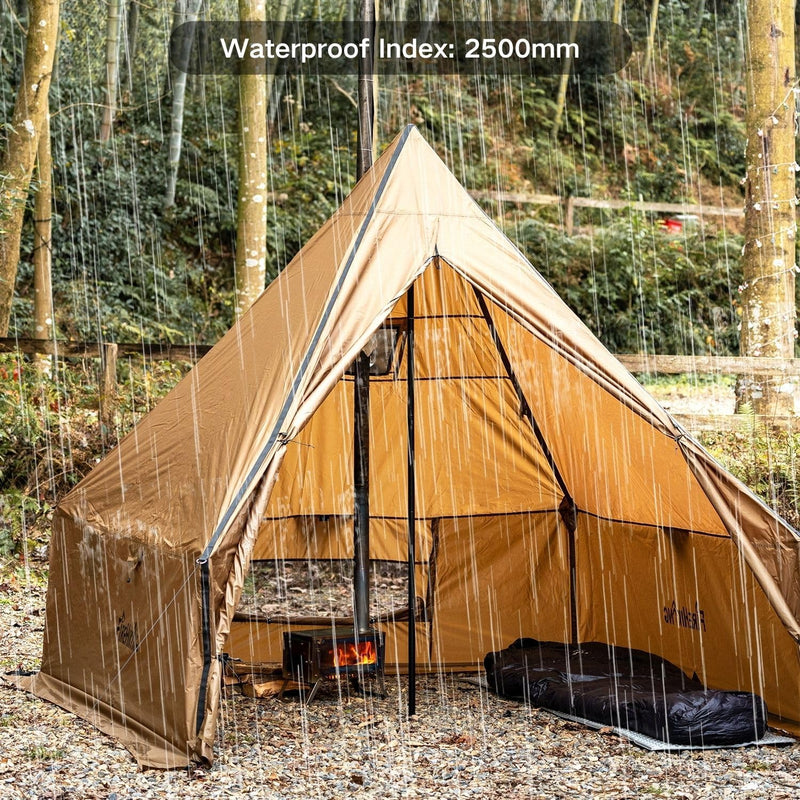 Hot Tent with Stove Jack, 1-2 Person 4-Season Tipi Tent photo 5