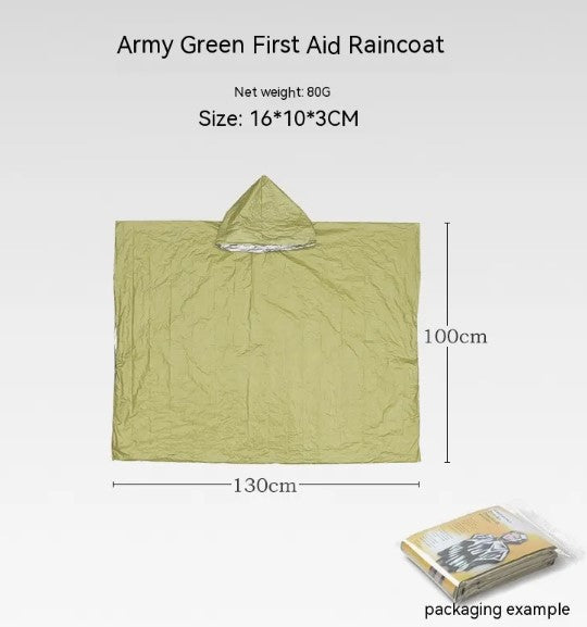 Emergency Mylar Bivvy, Sleeping Bag and Poncho Kit photo 9