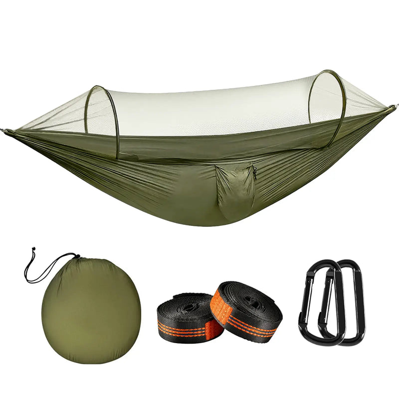 Pop-Up Camping Hammock with Mosquito Net and Straps photo 9