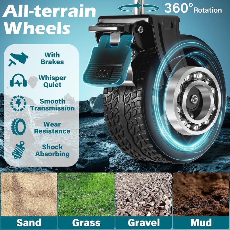 Collapsible Wagon Cart with All Terrain Wheels, Heavy Duty photo 8
